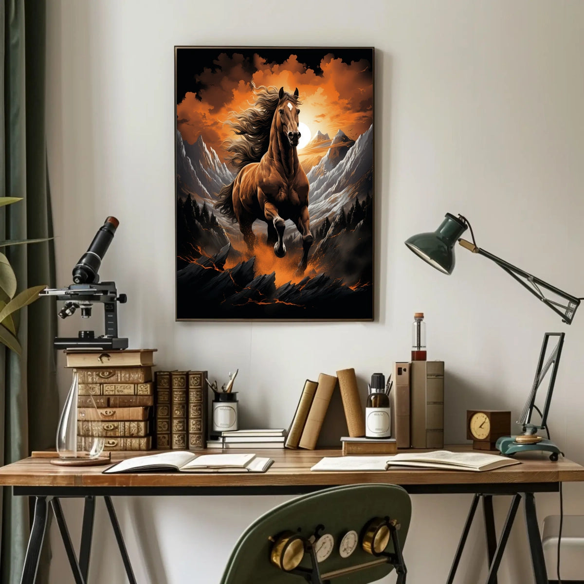 Majestic Stallion In The Mountains Poster