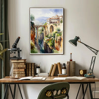 Serene Cliffside Retreat Poster PosterGoat