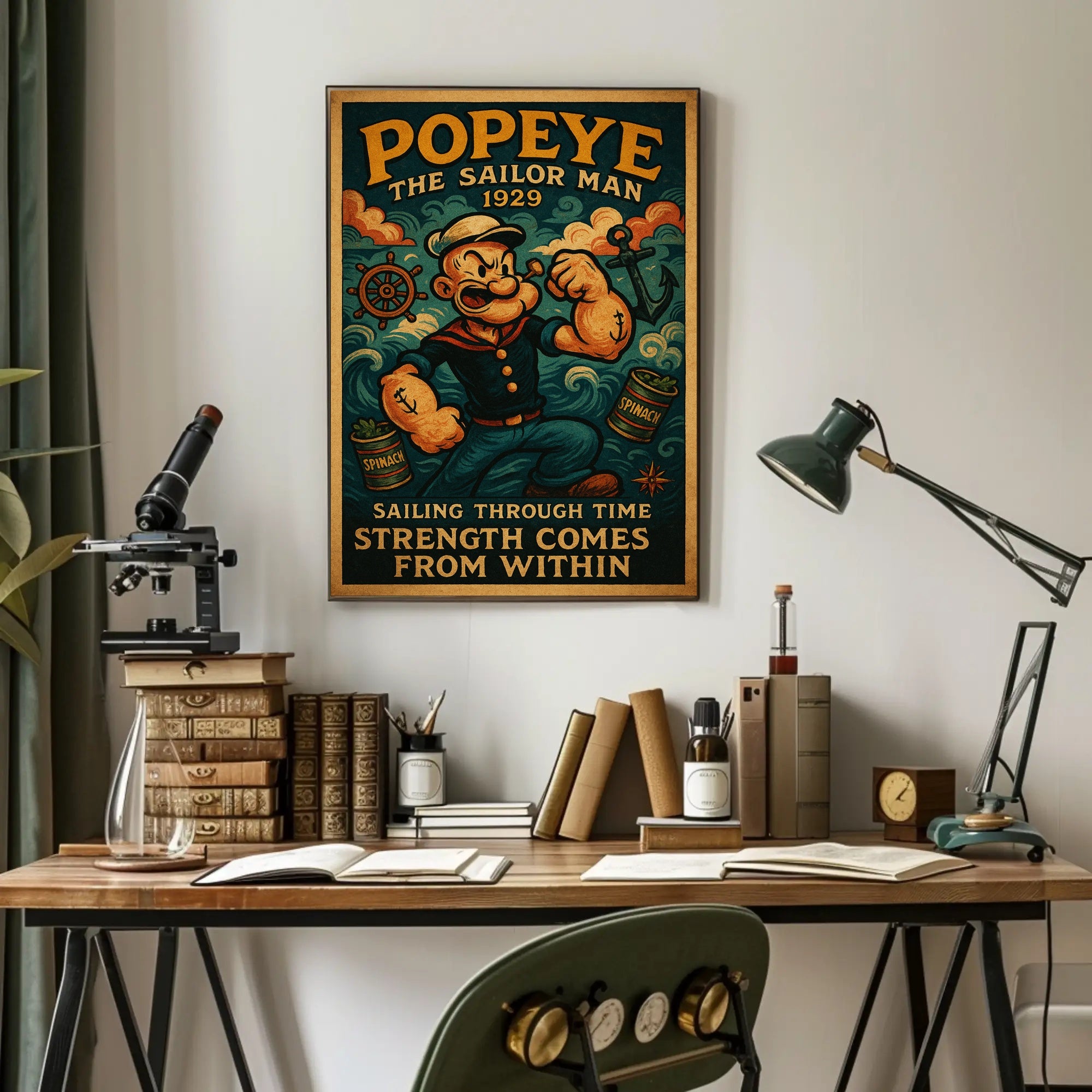 Popeye the Sailor Man Vintage Pop Culture Poster