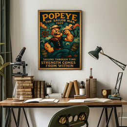 Popeye the Sailor Man Vintage Pop Culture Poster