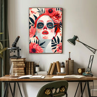 Dia de los Muertos Celebration Art Poster PosterGoat