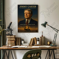 Jimmy Carter Leadership Vintage Historical or Presidential Poster