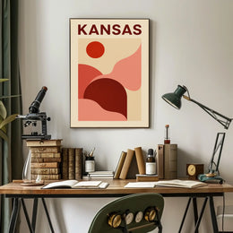 Kansas Abstract Landscape Poster