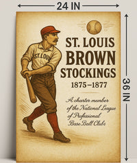 St. Louis Brown Stockings 18751877 Poster PosterGoat