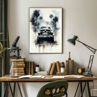 Skull Cruiser In The Mist Poster