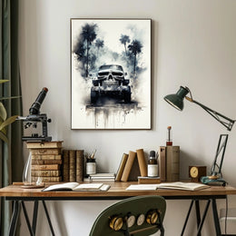 Skull Cruiser In The Mist Poster