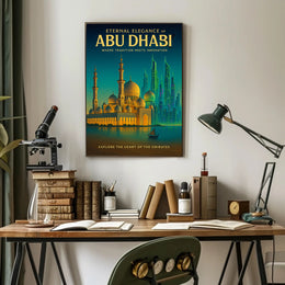 Abu Dhabi Elegance: Eternal Innovation Cityscape Travel Poster