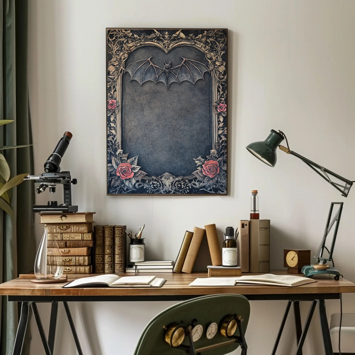 Gothic Bat Nightscape Artistic Abstract or Pop Culture Poster