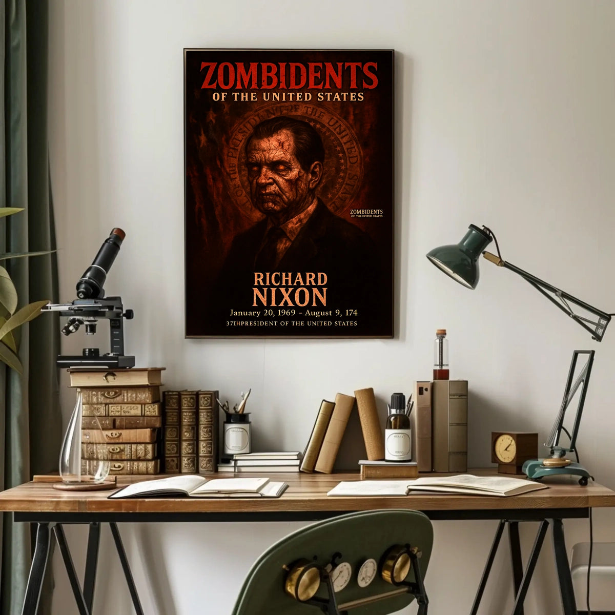 Richard Nixon 37th President of the United States Zombidents Poster Series