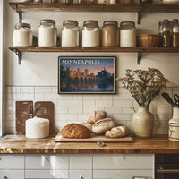 Minneapolis City of Lakes Travel Poster