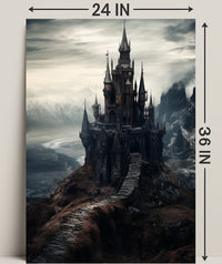 Enchanted Castle On A Cliff Poster