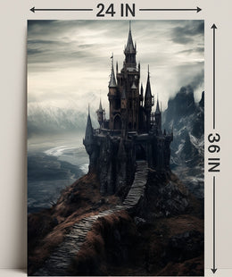 Enchanted Castle On A Cliff Poster