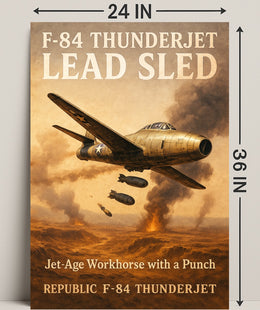 F-84 Thunderjet Lead Sled Poster PosterGoat