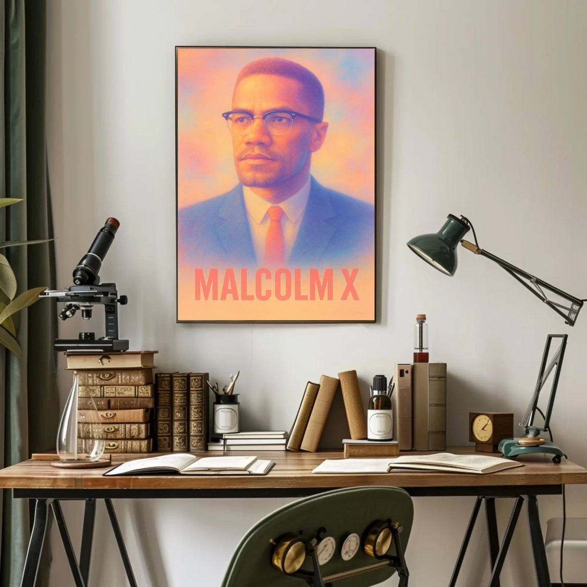 Malcolm X Portrait Poster