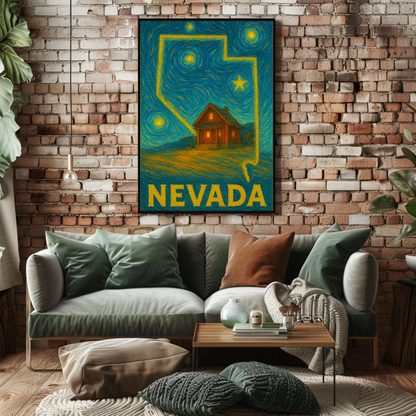 Nevada Starry Night Poster