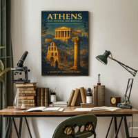 Athens Eternal Metropolis: Vintage Cultural or Heritage Poster