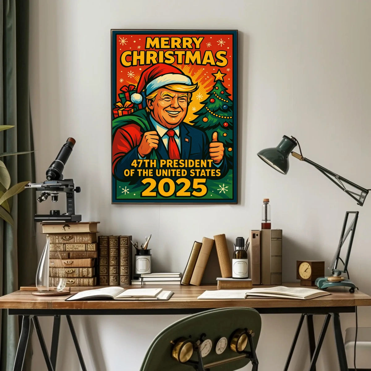Merry Christmas 2025 47Th President Poster
