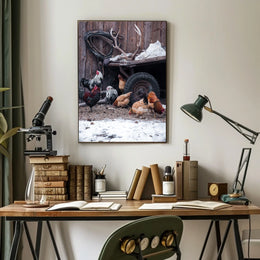Rustic Farmyard Scene Poster