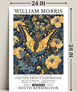 William Morris Butterfly and Floral Heritage Artistic Poster