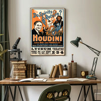Houdini Magic Illusion Show Vintage Cultural Poster