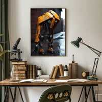 The Lonely Robot In The Rain Poster PosterGoat