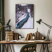 Serene Winter River Landscape - National Park Poster