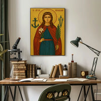 St. Philomena Byzantine Icon Traditional Style Poster