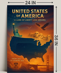 United States of America A Land of Liberty and Dreams Poster PosterGoat