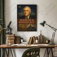 Franklin D. Roosevelt Vintage Historical Presidential Poster