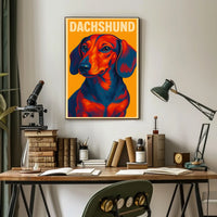 Vibrant Dachshund Portrait Poster