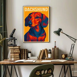 Vibrant Dachshund Portrait Poster