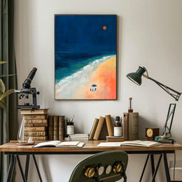 Tranquil Beach Dusk Poster Wall Art Print