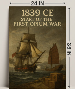 1839 CE First Opium War Historical Poster Print PosterGoat