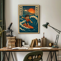 Surfing Adventure in Japan Poster