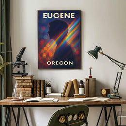 Eugene Vibrant Silhouette Minimalist Decor Poster