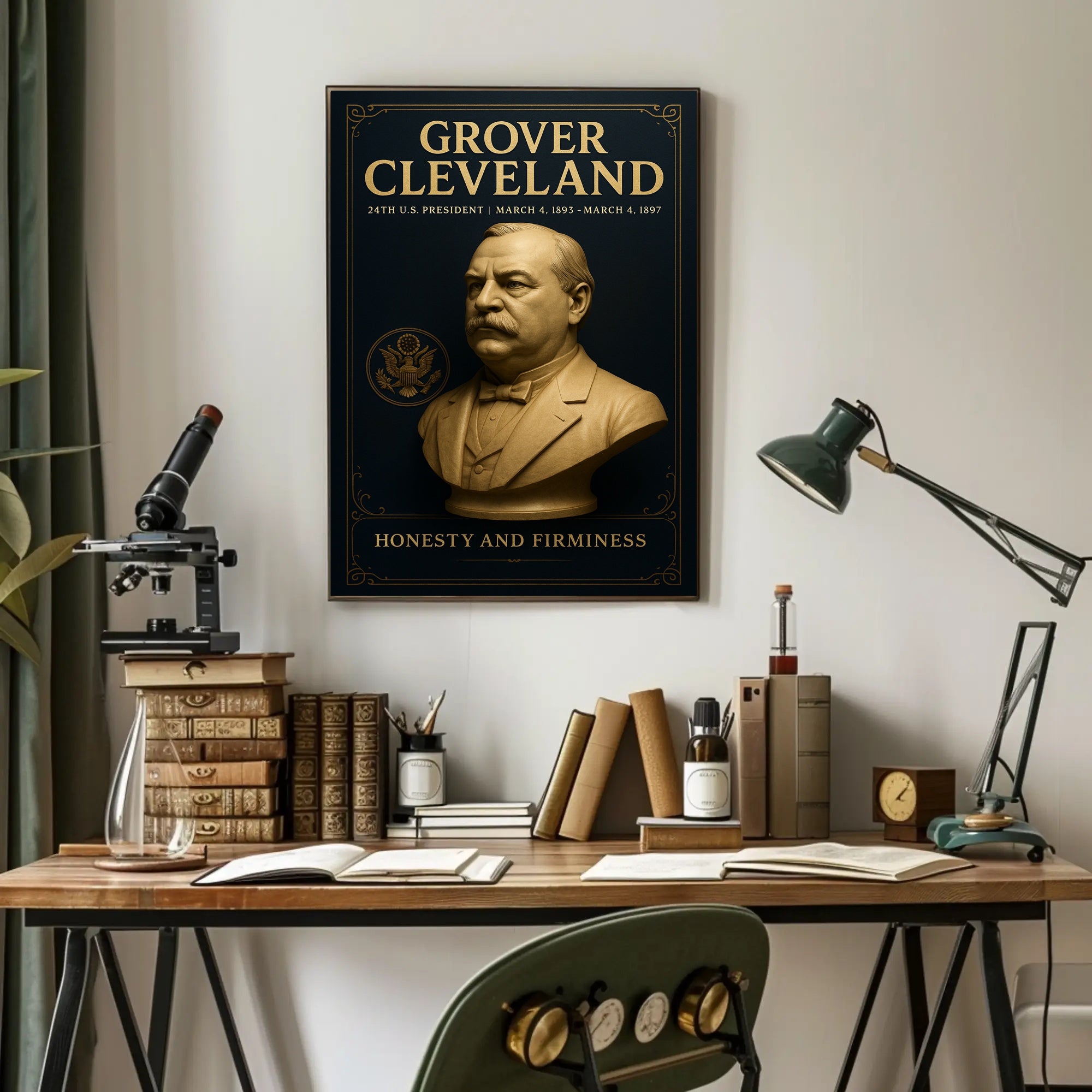 Grover Cleveland Vintage Presidential Historical or Presidential Poster PosterGoat