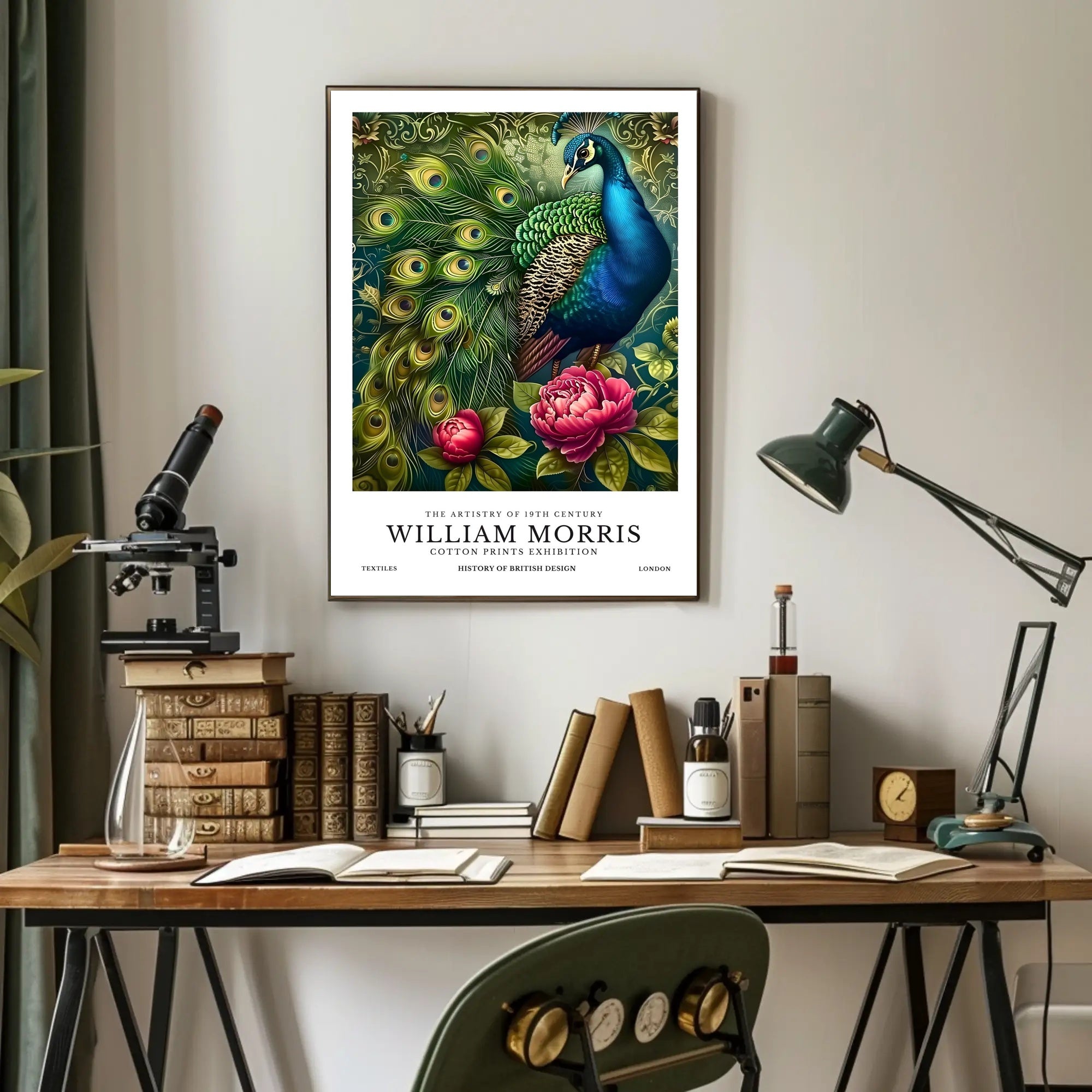 William Morris Textile Artistry Exhibition Cultural or Heritage Poster