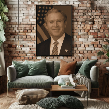 George W. Bush 43rd President Sepia Photo