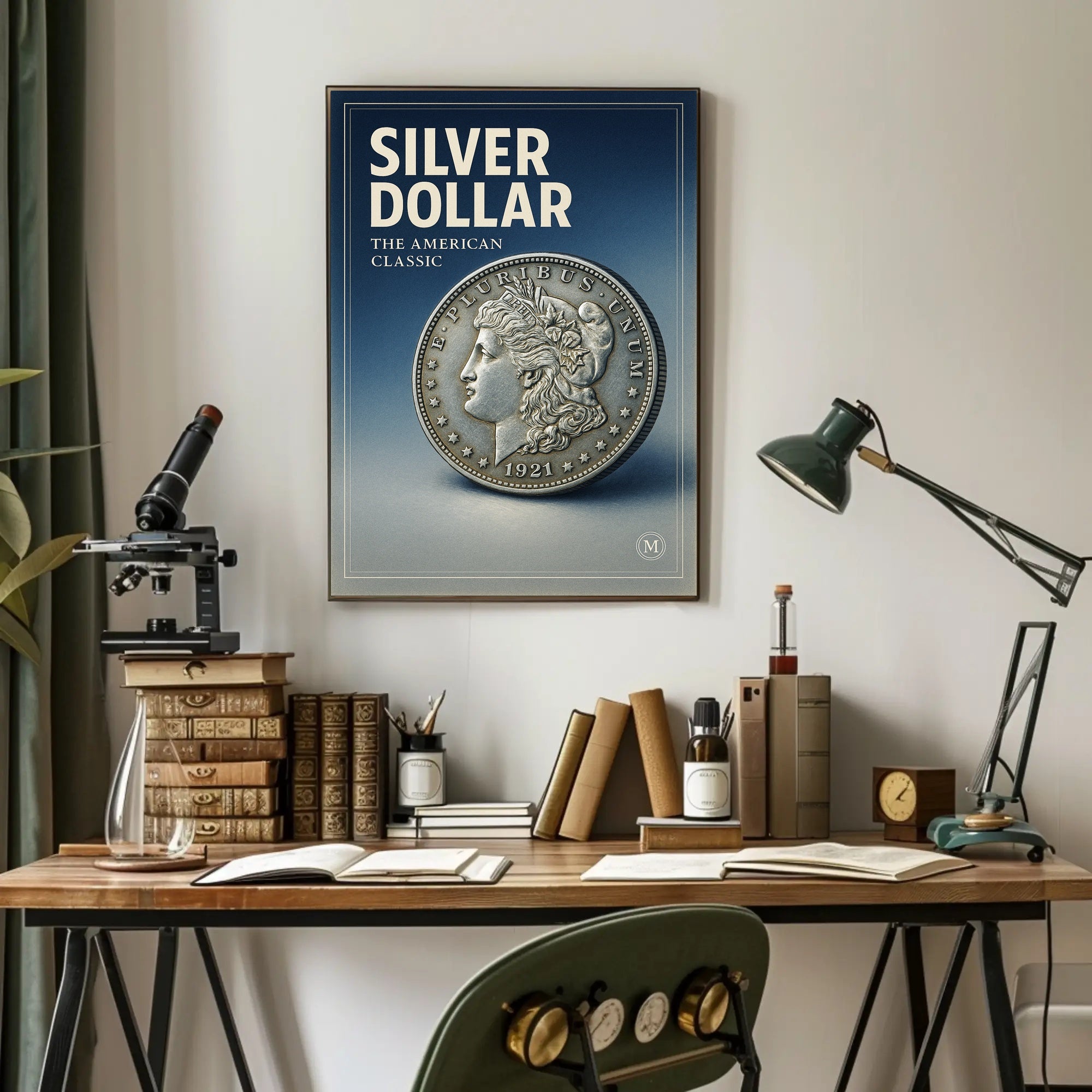 Silver Dollar The American Classic Poster PosterGoat
