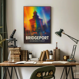 Bridgeport Vibes Minimalist Cityscape Poster