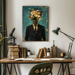 Floral Identity Surreal Poster Floral Head Wall Art