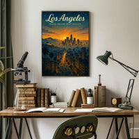 Los Angeles Dreamy Sunset Urban or Cityscape Poster