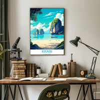 Krabi Tropical Paradise Travel Poster