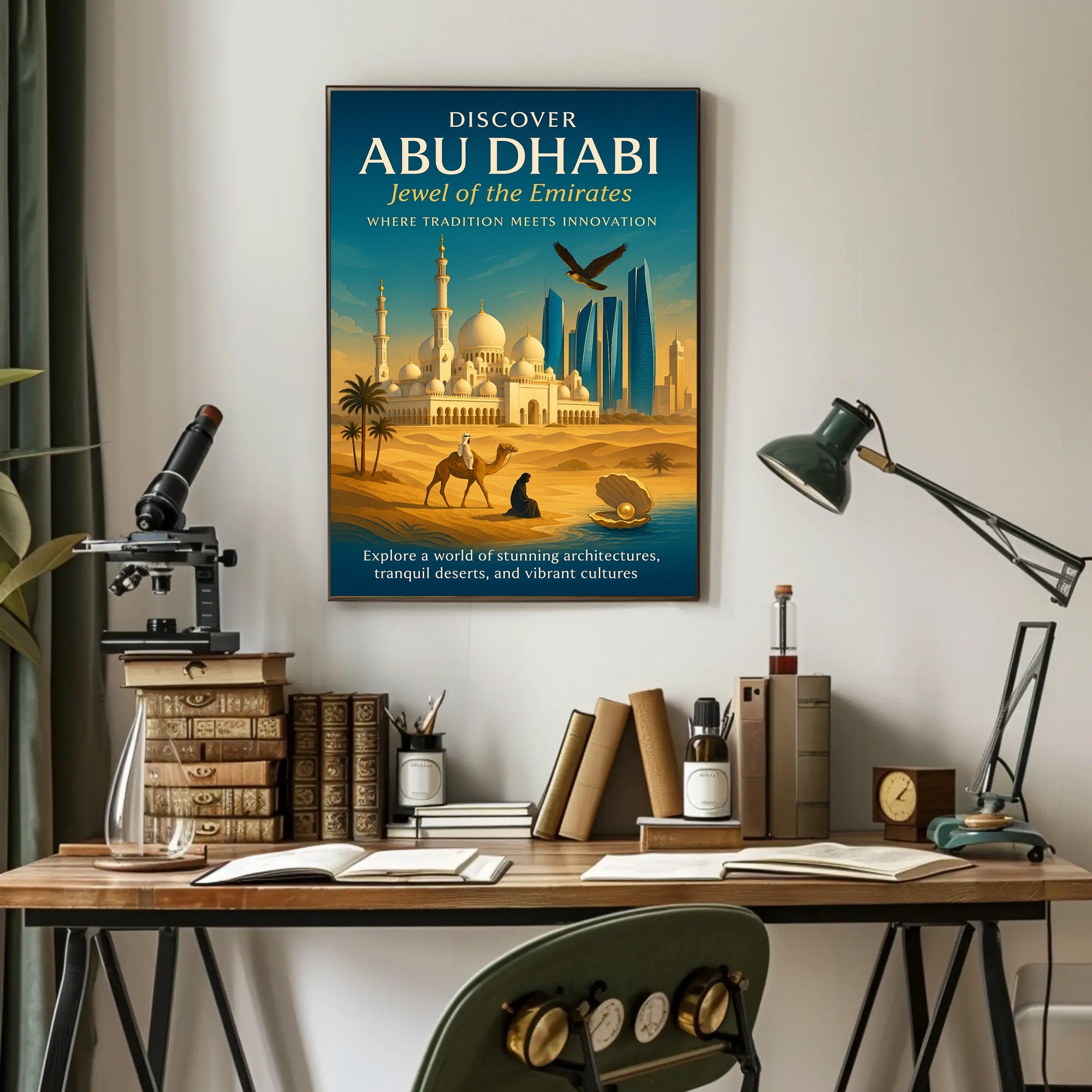 Journey Through Abu Dhabi's Timeless Beauty Travel Poster