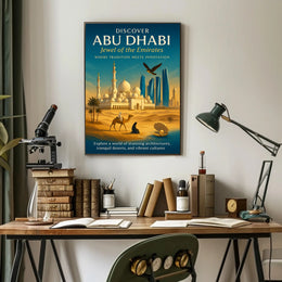 Journey Through Abu Dhabi's Timeless Beauty Travel Poster