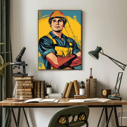Vintage Futuristic Cityscape Art Deco Poster
