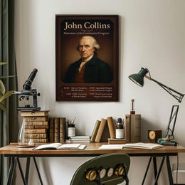 John Collins Statesman of the Continental Congress Poster