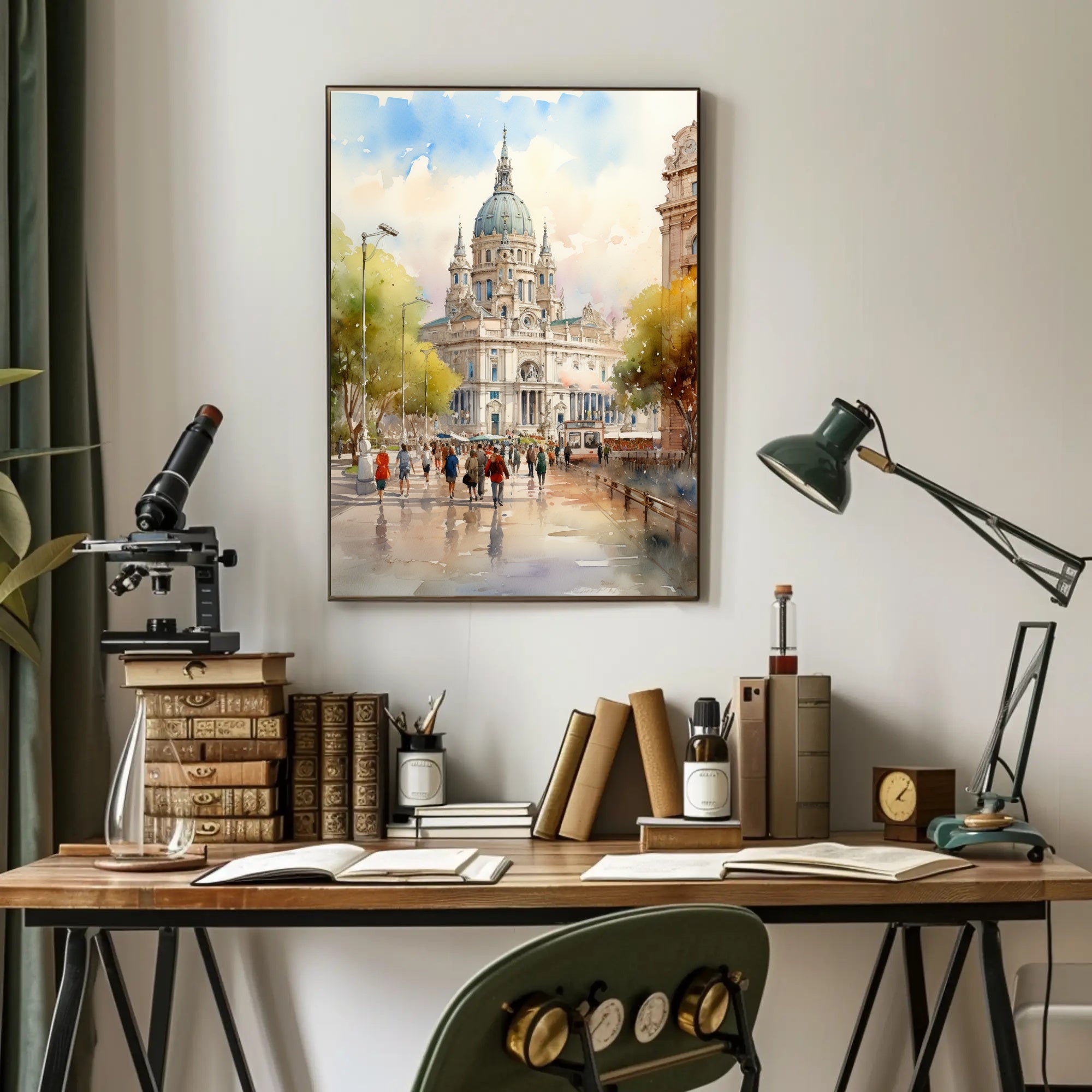St. StephenS Basilica In Watercolor Poster