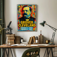 Grover Cleveland 24th President of the United States Street Art Mashup Poster
