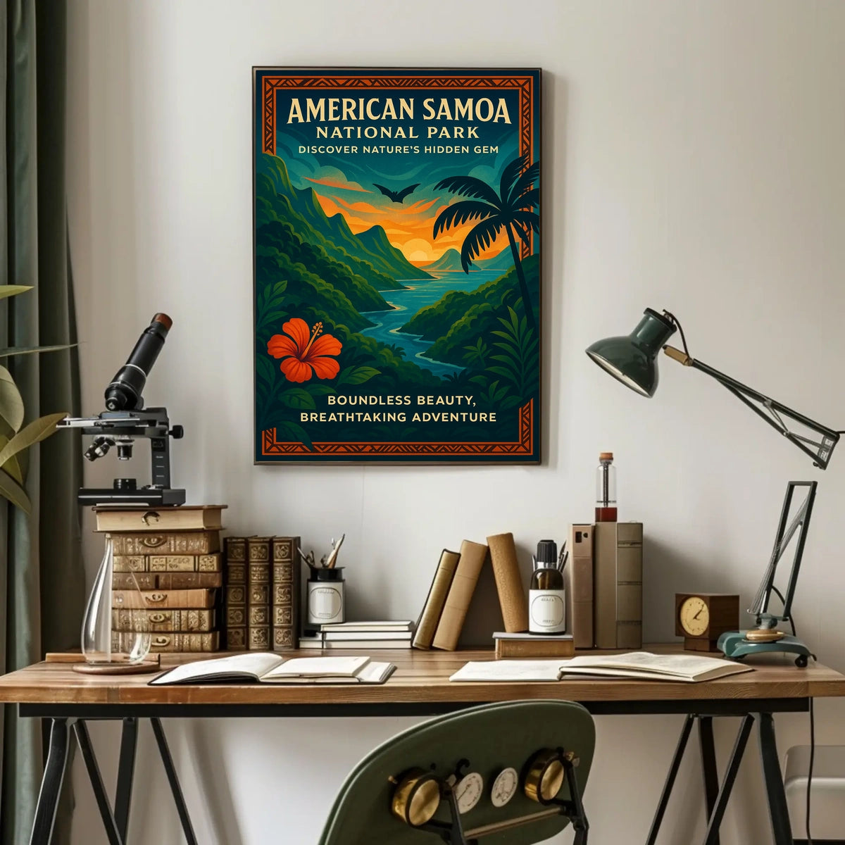 American Samoa National Park Vibrant Artistic Travel Poster